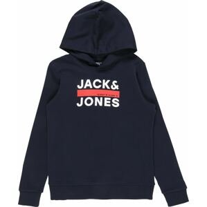 Jack & Jones Junior Mikina 'DAN' námořnická modř / červená / bílá