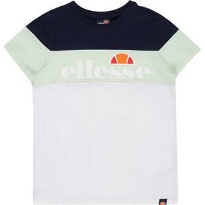 ELLESSE Tričko noční modrá / pastelově zelená / oranžová / bílá