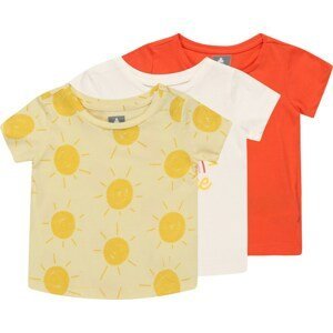 GAP Tričko 'SPRING' žlutá / oranžově červená / bílá