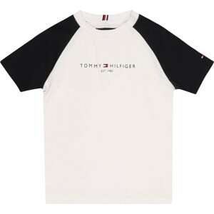 TOMMY HILFIGER Tričko černá / bílá