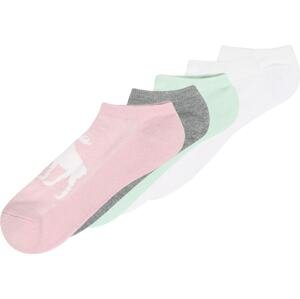 Abercrombie & Fitch Ponožky šedý melír / mátová / světle růžová / bílá