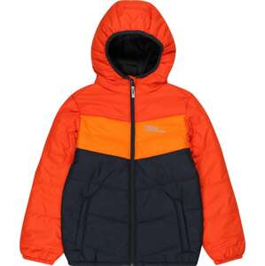 JACK WOLFSKIN Outdoorová bunda 'THREE HILLS' námořnická modř / šedá / oranžová / humrová