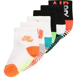 Jordan Ponožky oranžová / černá / bílá