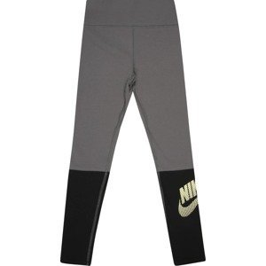 Nike Sportswear Legíny světle žlutá / tmavě šedá / černá
