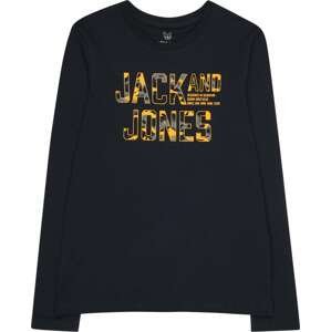 Jack & Jones Junior Tričko 'PEACE WALKER' námořnická modř / opálová / žlutá