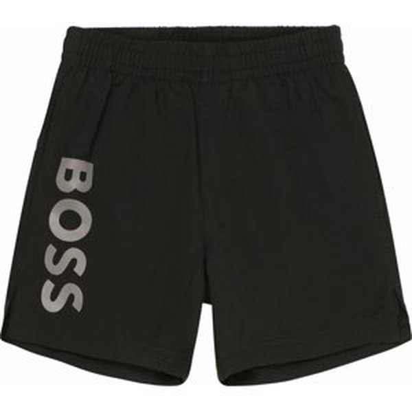 BOSS Kidswear Kalhoty šedá / černá