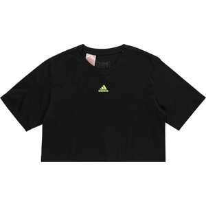 ADIDAS SPORTSWEAR Funkční tričko svítivě zelená / černá