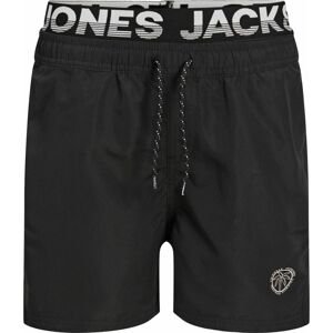 Jack & Jones Junior Plavecké šortky 'Crete' černá / offwhite