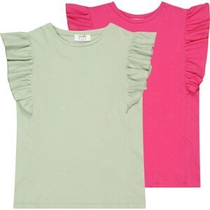 Trendyol Tričko pastelově zelená / pink