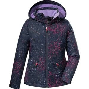 KILLTEC Outdoorová bunda námořnická modř / šedobéžová / pastelová fialová / svítivě růžová
