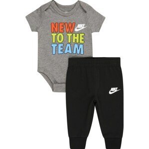Nike Sportswear Joggingová souprava šedý melír / oranžová / černá / bílá