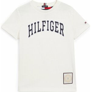 TOMMY HILFIGER Tričko námořnická modř / bílá