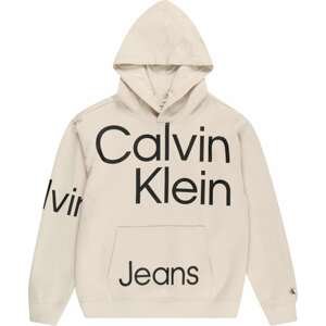 Calvin Klein Jeans Mikina 'BOLD' režná / černá