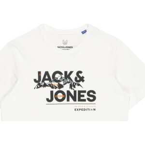 Jack & Jones Junior Tričko šedá / oranžová / černá / bílá