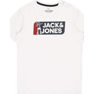Jack & Jones Junior Tričko 'TREAM FOOTBALL' červená / černá / bílá