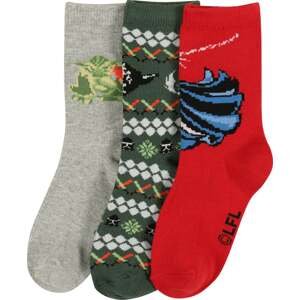 GAP Ponožky šedá / zelená / mix barev / červená