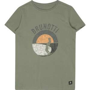 Brunotti Kids Funkční tričko 'Timmy' khaki / oranžová / černá / bílá