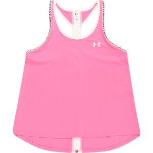 UNDER ARMOUR Sportovní top světle růžová / černá / bílá