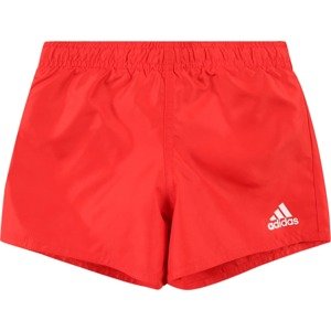 ADIDAS PERFORMANCE Sportovní plavky červená / stříbrná