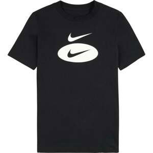 Nike Sportswear Mikina černá / bílá