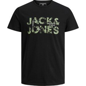Jack & Jones Junior Tričko zelená / černá / bílá