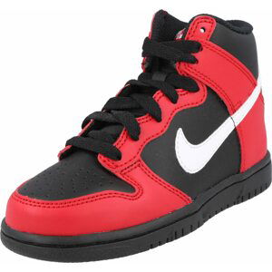 Nike Sportswear Tenisky 'Dunk' červená / černá / bílá
