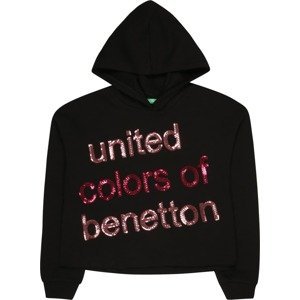 UNITED COLORS OF BENETTON Mikina růžově zlatá / červená / černá