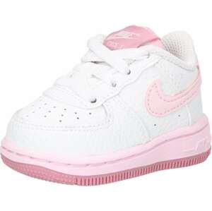 Nike Sportswear Tenisky 'Force 1' světle růžová / bílá