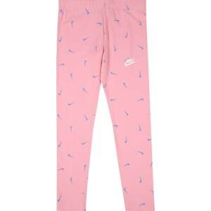Nike Sportswear Legíny světlemodrá / světle růžová / bílá