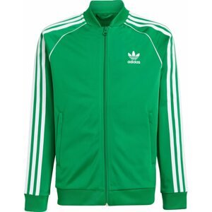 ADIDAS ORIGINALS Mikina trávově zelená / bílá