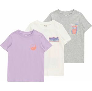 Cotton On Tričko krémová / šedý melír / pastelová fialová