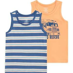 Carter's Tričko marine modrá / světlemodrá / jasně oranžová / bílá