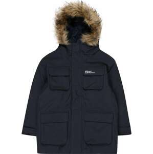 JACK WOLFSKIN Outdoorová bunda 'GLACIER PEAK' tmavě modrá / světle hnědá / bílá