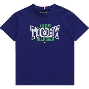 TOMMY HILFIGER Tričko modrá / zelená / bílá