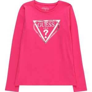GUESS Tričko růžově zlatá / pink / bílá