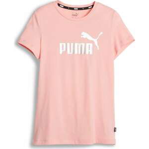 PUMA Tričko broskvová / bílá