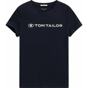 TOM TAILOR Tričko noční modrá / bílá