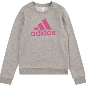 ADIDAS SPORTSWEAR Sportovní mikina šedá / pink