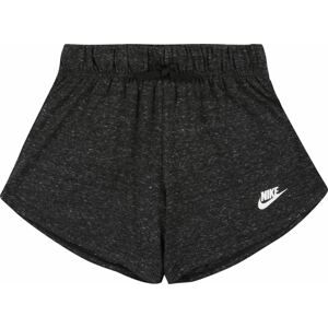 Nike Sportswear Kalhoty černá / bílá