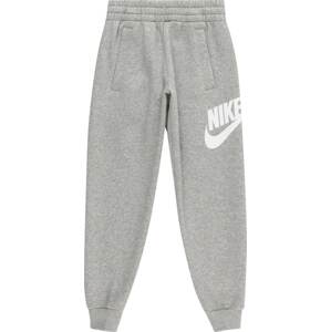 Nike Sportswear Kalhoty šedý melír / bílá