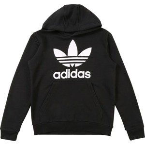 Mikina 'Trefoil' adidas Originals černá / bílá