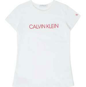 Tričko Calvin Klein Jeans červená / bílá