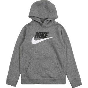 Mikina Nike Sportswear šedá / černá / bílá