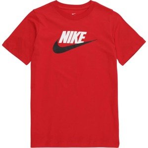 Tričko Nike Sportswear červená / černá / bílá