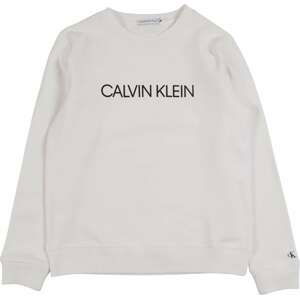 Mikina Calvin Klein Jeans černá / bílá