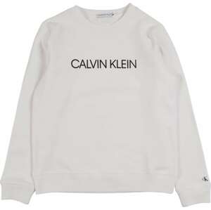 Mikina Calvin Klein Jeans černá / bílá