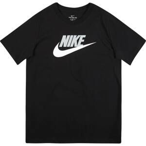 Tričko 'Futura' Nike Sportswear černá / bílá