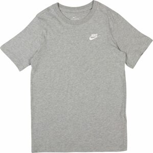 Tričko Nike Sportswear světle šedá / bílá