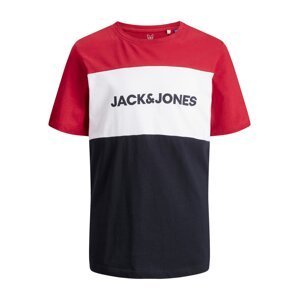 Tričko Jack & Jones Junior námořnická modř / červená / bílá