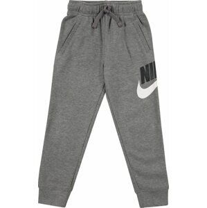 Kalhoty Nike Sportswear šedá / černá / bílá